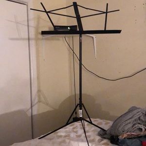 Black music stand